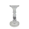 Glass candle holder, 8.5×8×16.5 cm