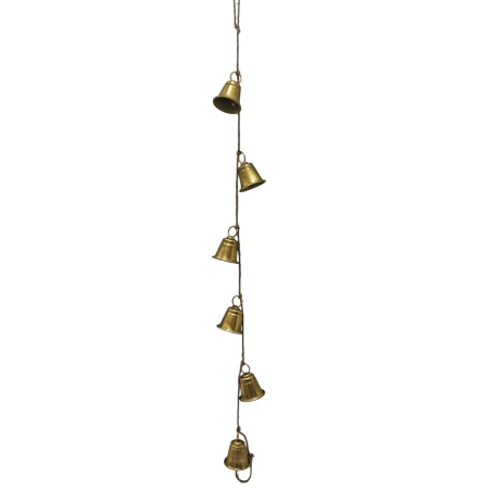 Metal bell garland, 6×8×6 cm