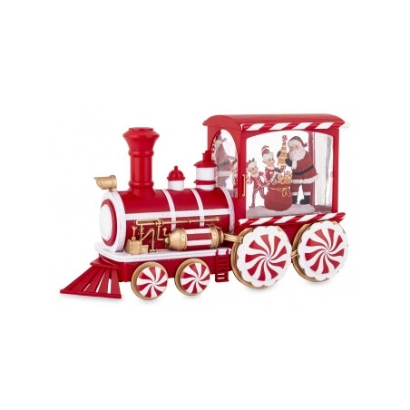 Locomotive Decoration with LED Music Box, 18×30.5×11 cm