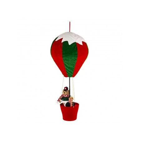 Teddy Bear Figurine in Balloon, 95×37×37 cm