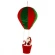 Santa Claus Figurine in Balloon, 92×37×37 cm
