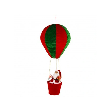 Santa Claus Figurine in Balloon, 92×37×37 cm