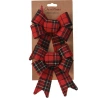 BOW 17CM SET OF 2PCS CHECK, 1 pack - 2 pcs.