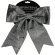BOW VELVET 30X28CM GREY
