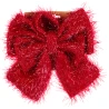 BOW 23X26CM TINSEL 2ASS CLR