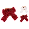 BOW 33X36CM TINSEL 2ASS CLR