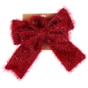 BOW 33X36CM TINSEL 2ASS CLR