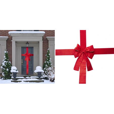 BOW FOR DOOR 33X42CM RED