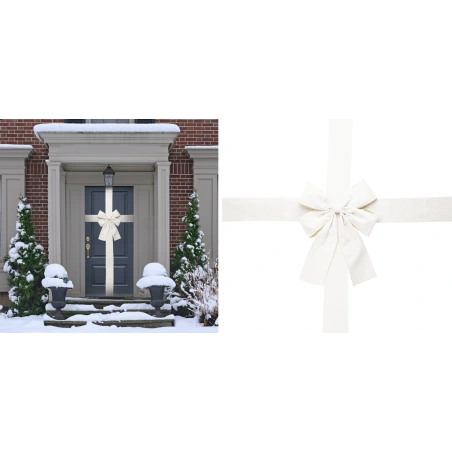 BOW FOR DOOR 33X42CM WHITE