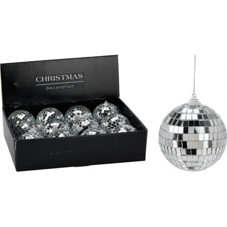 MIRROR BALL 80MM SILVER