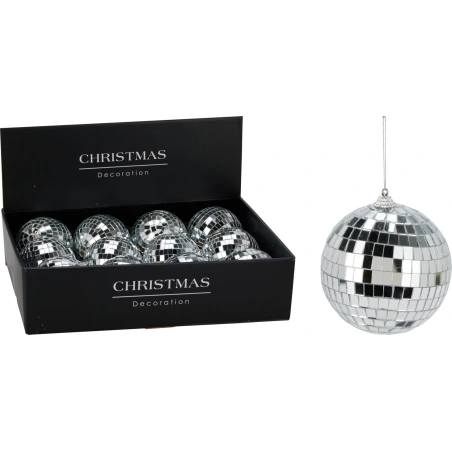 MIRROR BALL 100MM SILVER