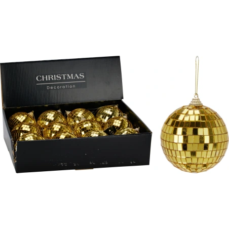 MIRROR BALL 80MM GOLD