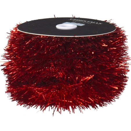 TINSEL ON ROLL 10M RED