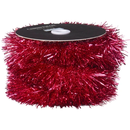TINSEL ON ROLL 10M PINK