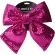 BOW SEQUINS 25CM FUCHSIA