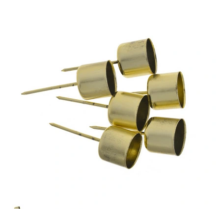 Candlestick 2.2 cm, 1 pack - 6 pcs., pin length - 4 cm, gold color