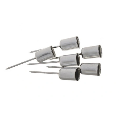 Candlestick, 1.3 cm, silver color 1 pack - 6 pcs.