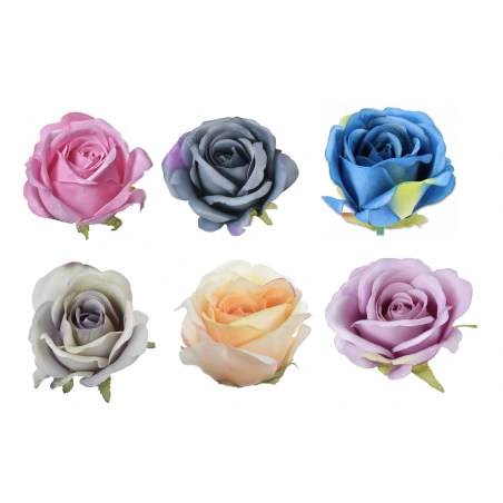 Artificial Rose Flowers, 7.5×8×8 cm, 1 pack - 12 pcs.