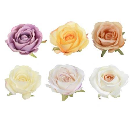 Artificial rose flowers, 7.5×8×8 cm, 1 pack - 12 pcs.
