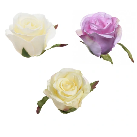 Artificial Rose Flowers, 6 cm, 1 pack - 24 pcs.
