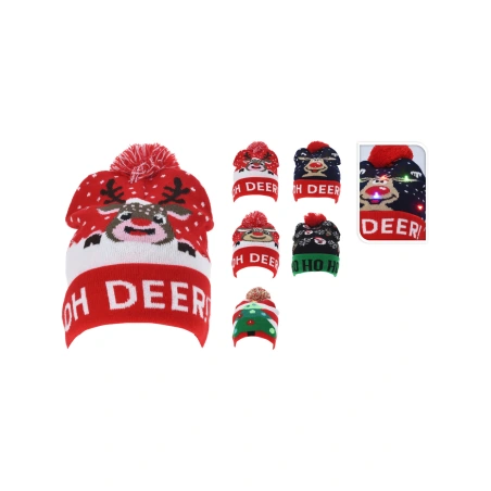 KNITTED HAT WITH LED 5ASS