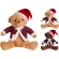 BEAR WITH XMAS HAT 35CM 3ASS
