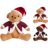 BEAR WITH XMAS HAT 35CM 3ASS