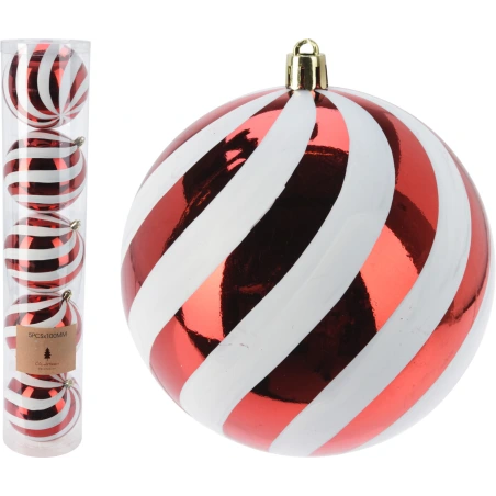 XMAS BALL SET 10CM 5PCS