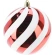 XMAS BALL STRIPE 12CM RED