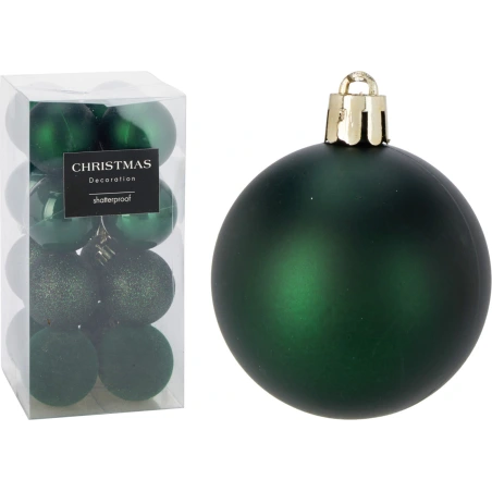 XMASBALL 5CM SET16 GREEN