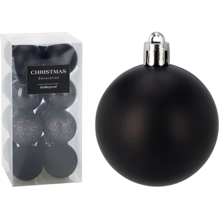 XMASBALL 5CM SET16 BLACK