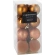 Christmas Tree Toys, 6 cm, Brown Color, 1 set - 16 pcs.