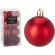 Christmas Tree Toys, 6 cm, Dark Red Color, 1 set - 16 pcs.