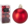 Christmas Tree Toys, 6 cm, Dark Red Color, 1 set - 16 pcs.