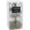 Christmas Tree Toys, 6 cm, Gray Color, 1 set - 16 pcs.