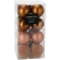 Christmas Tree Toys, 8 cm, Brown Color, 1 set - 16 pcs.