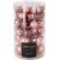 Christmas Tree Toys - Disco Balls, Pink, 1 set - 64 pcs.
