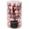 Christmas Tree Toys - Disco Balls, Pink, 1 set - 64 pcs.