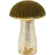 Mushroom, 9 cm, Glass, Moss Green Color