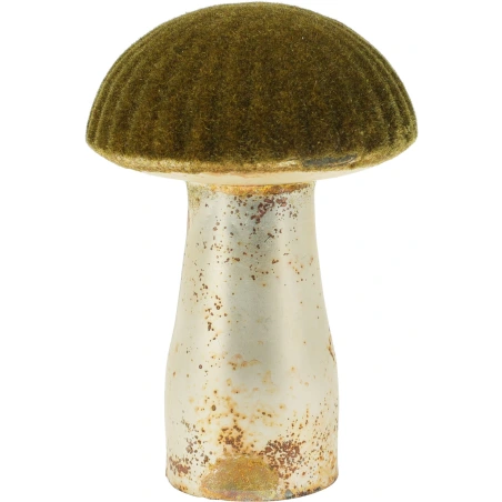 Grybas, 9 cm, stiklinis, žalios samaninės spalvos