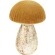 Mushroom, 13 cm, Glass, Gold Color