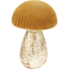 Grybas, 13 cm, stiklinis, auksinės  spalvos