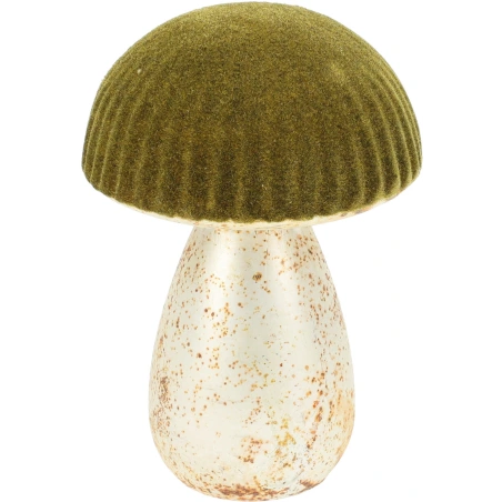 Grybas, 13 cm, stiklinis, samanų žalios spalvos