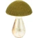 Mushroom, 21 cm, Glass, Moss Green