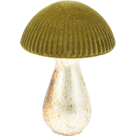 Grybas, 21 cm, stiklinis, samanų žalios spalvos