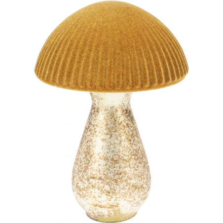 Grybas, 21 cm, stiklinis, auksinės spalvos
