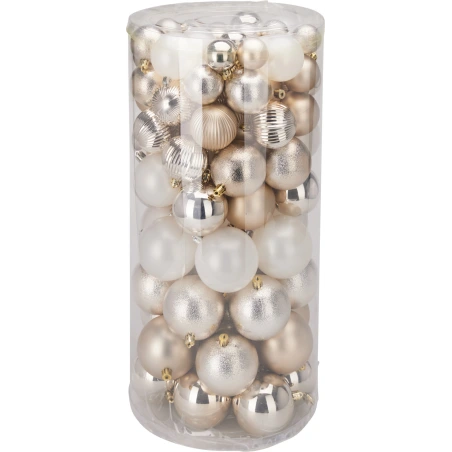 Christmas Tree Decorations, Light Gold Color, 1 set - 100 pcs.