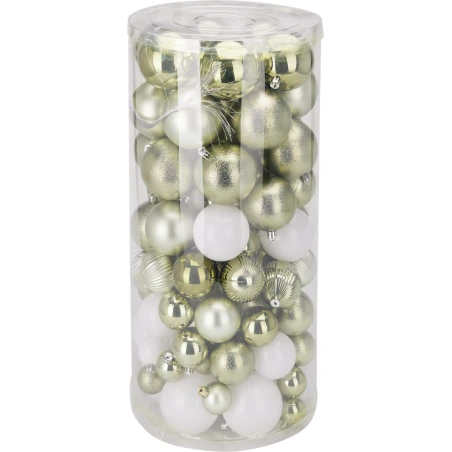 Eglutės žaisliukai, žalios spalvos, 1 rink. - 100 vnt.