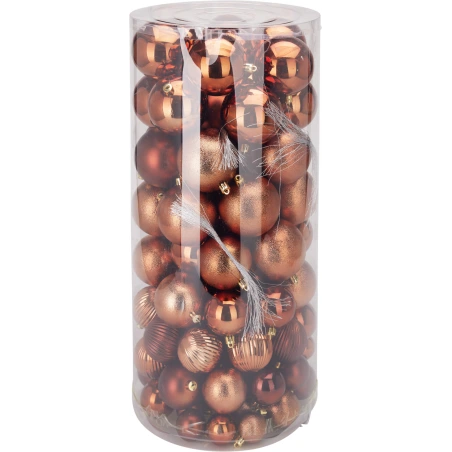 Christmas Tree Toys, Brown Color, 1 set - 100 pcs.
