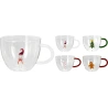 Coffee and Tea Glasses with Christmas Decorations